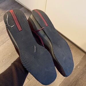 Prada Burgundy and Green Women's Sneakers